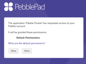 Default Pebble Pocket permissions